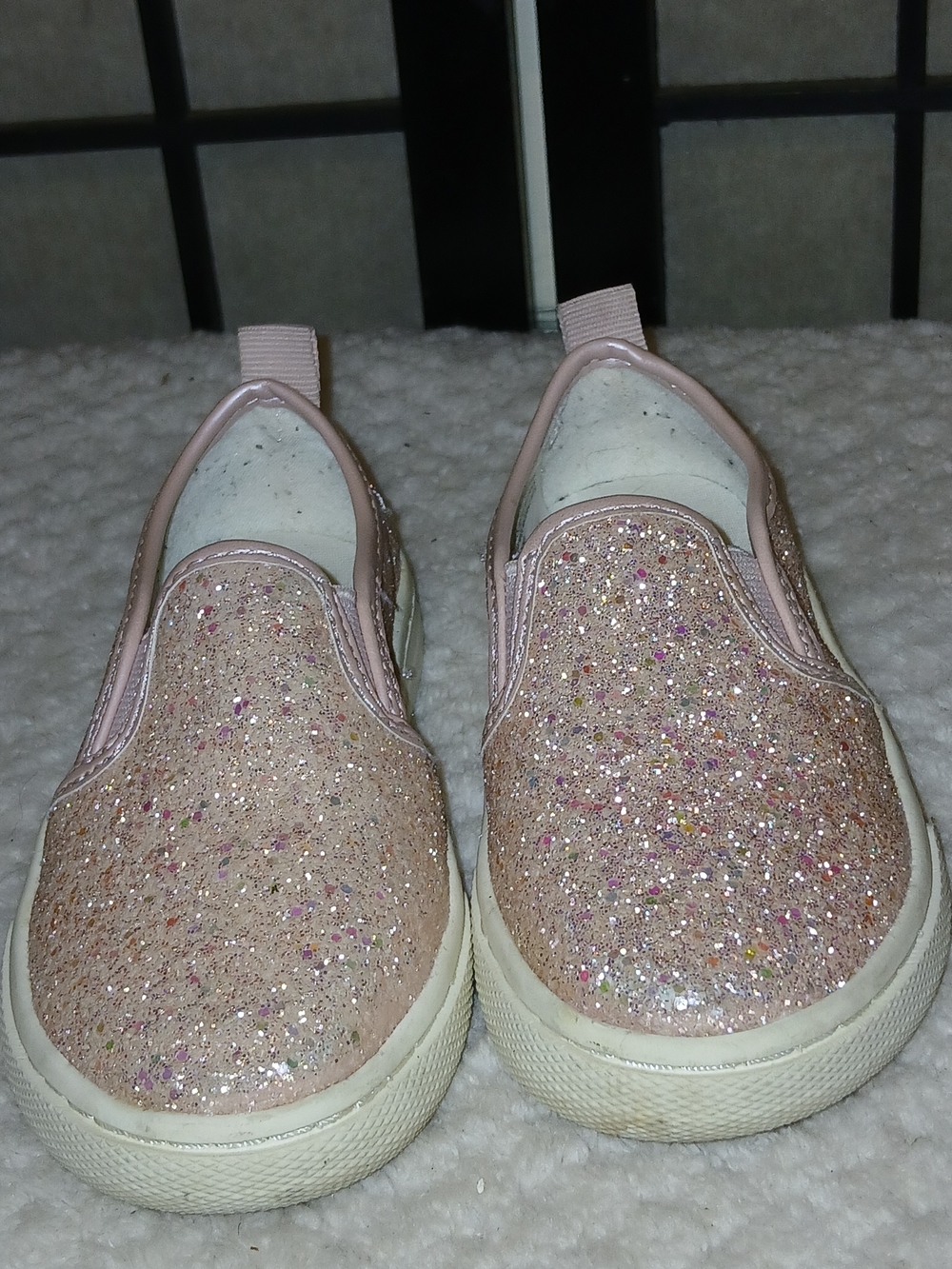 Cat & Jack Pink Glitter Slip-On Sneakers